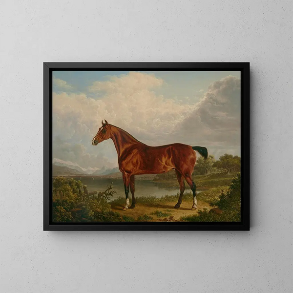A chestnut hunting horse belonging to Richard Tiltey - Charles Towne — framed artwork on a wall