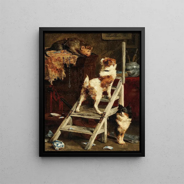 Avance donc poltron - Charles Van Den Eycken — framed artwork on a wall