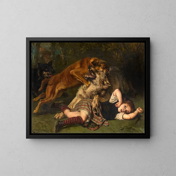 Aid in Time - Charles Verlat — framed artwork on a wall