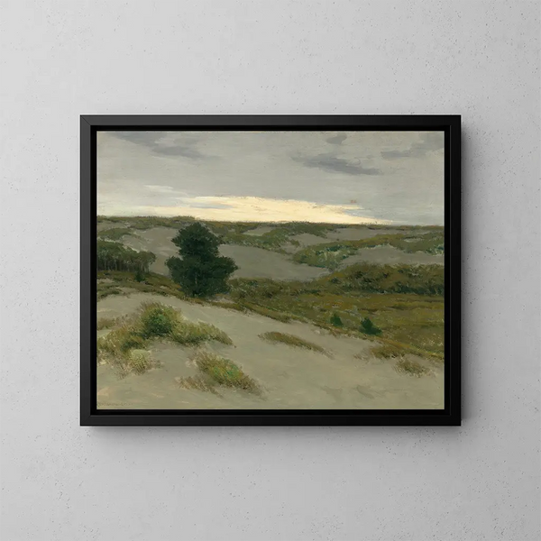 Les dunes grises de Belgique - Charles Warren Eaton — framed artwork on a wall