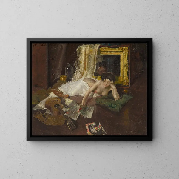In the Workshop - Charles Webster Hawthorne — framed artwork on a wall