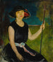 De zwarte hoed - Charles Webster Hawthorne — weergave van het kunstwerk