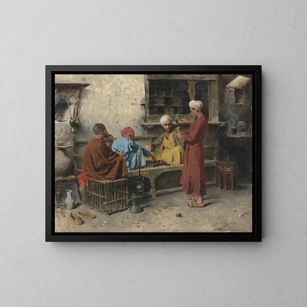 The game - Charles Wilda — framed artwork on a wall