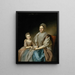 Mme Samuel Mifflin en haar kleindochter Rebecca Mifflin Francis - Charles Willson Peale — ingelijst kunstwerk aan de muur