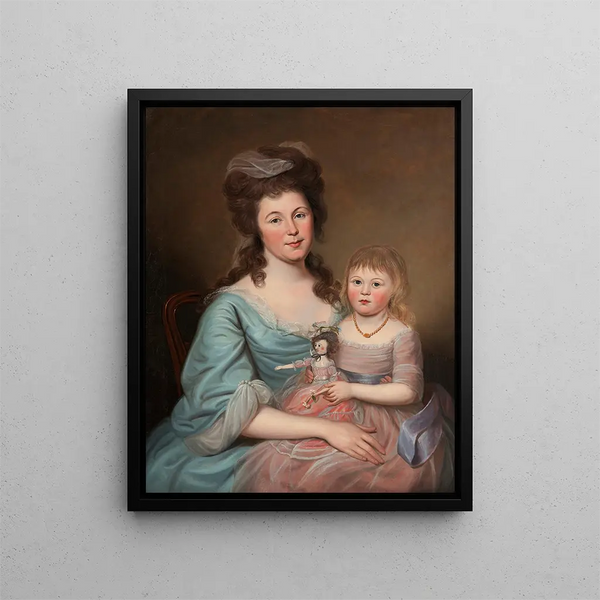 Charles Willson Peale - Peggy Sanderson Hughes and her Daughter.webp