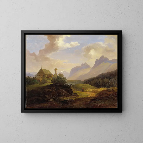 Landscape of Kvikkjokk - Charles XV of Sweden — framed artwork on a wall