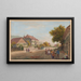 Fleurier - Charles Édouard Calame — ingelijst kunstwerk aan de muur