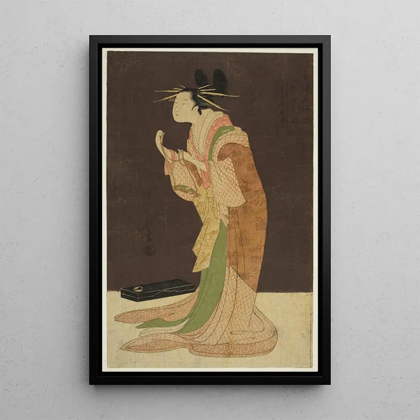 Chbunsai Eishi - A Selection of Beauty from the Pleasure Quarters Seiro bisen awase Misayama of the Chojiya in Night Dress Tokogi no zu Chojiya Misayama.webp
