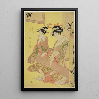 Chbunsai Eishi - Beauties Parodying the Seven Sages A Selection of Younger Courtesans Shichi kenjin yatsushi bijin shinzo zoroe Miyagawa of the Matsubaya.webp