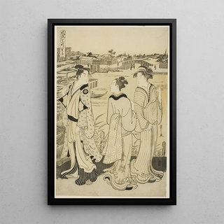 Chbunsai Eishi - Ono no Komachi at Seki Temple from the series The Fashionable Seven Komachi Furyu nana Komachi.webp
