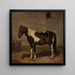 van het paard met de schuur op de achtergrond - Jzef Brodowski — ingelijst kunstwerk aan de muur