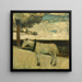 Wit paard - Philibert Cockx — ingelijst kunstwerk aan de muur
