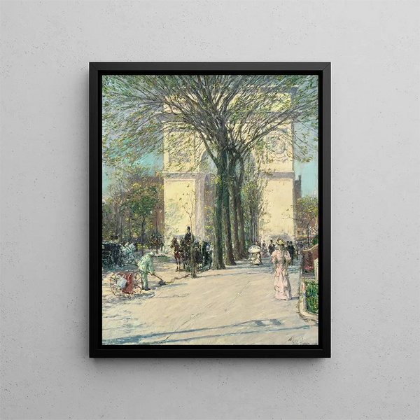 van de Washington Source van de Ark - Childe Hassam — ingelijst kunstwerk aan de muur