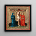 Christus aan het kruis met de Maagd Maria en Johannes - Anoniem — ingelijst kunstwerk aan de muur