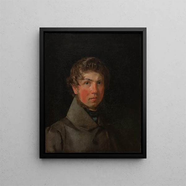 Self-portrait - Christen Købke — framed artwork on a wall