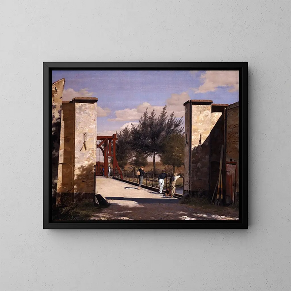 La porte nord de la citadelle - Christen Købke — framed artwork on a wall
