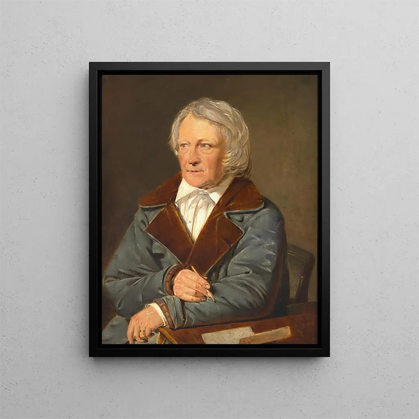 Portrait of Bertel Thorvaldsen - Christian Albrecht Jensen — framed artwork on a wall