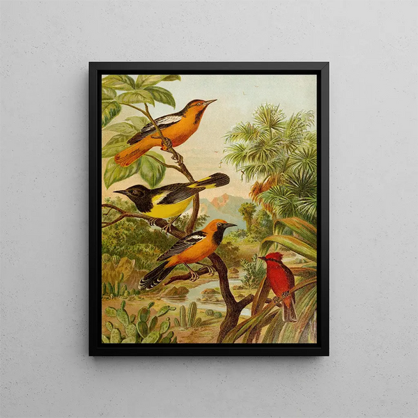 The World of North American Birds pl31 - Christian Anton Goering — framed artwork on a wall