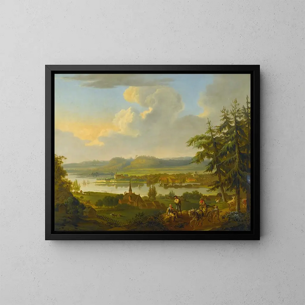 Kristiania from Ekebergåsen - Christian August Lorentzen — framed artwork on a wall