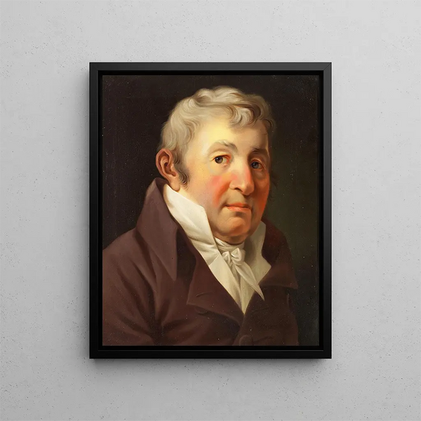 Self-portrait - Christian August Lorentzen — framed artwork on a wall