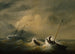 Het redden van de bemanning van de Oostenrijkse brig Pegno D'Amicizia op 25 oktober 1852 - Christian Cornelis Kannemans — weergave van het kunstwerk