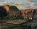 De rode huizen - Christian Friedrich Gille — weergave van het kunstwerk