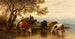 Landschap met boeren en vee - Christian Friedrich Mali — weergave van het kunstwerk