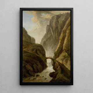 Christian Georg Schtz the elder - Devils Bridge on the St Gotthard Road.webp