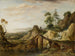 Landschap met een brug - Christian Georg Schütz l'Ancien — weergave van het kunstwerk