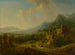 Vallée fluviale avec ruines d'église et figures de personnages - Christian Georg Schütz l'Ancien — weergave van het kunstwerk
