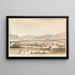 Uitzicht op de stad Genève vanaf een deel van de Voirons-berg, de Môle des Glacières en een deel van de Salève, genomen vanaf Petit-Saconnex - Christian Gottlieb Geissler — ingelijst kunstwerk aan de muur