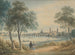 Uitzicht op Dresden vanaf het westen - Christian Gottlob Hammer — weergave van het kunstwerk