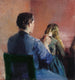 Een moeder die het haar van haar kleine dochter kamt - Christian Krohg — weergave van het kunstwerk