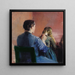 Een moeder die het haar van haar kleine dochter kamt - Christian Krohg — ingelijst kunstwerk aan de muur