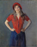 Portret van de schilder Oda Krohg b. Lasson - Christian Krohg — weergave van het kunstwerk