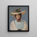 portret van actrice Agnès Mowinckel - Christian Krohg — ingelijst kunstwerk aan de muur