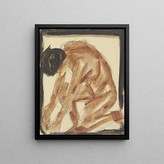 Christian Rohlfs - Kneeling nude to the left.webp