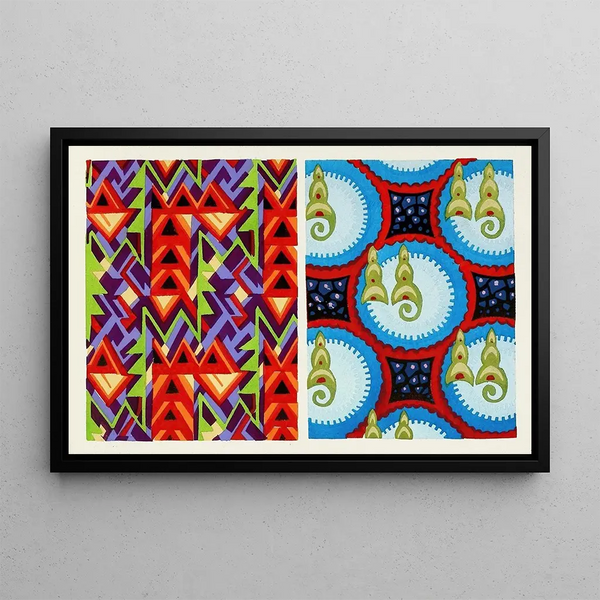 vormen ornamentaal voor het oppervlak Pl 07 - Christian Stoll — ingelijst kunstwerk aan de muur