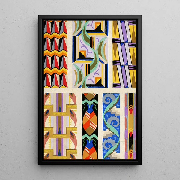 Ornamentale vormen voor toegepaste kunst op oppervlak Pl 18 - Christian Stoll — ingelijst kunstwerk aan de muur