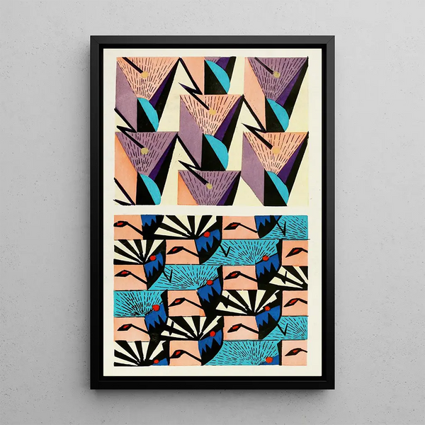 Ornamentale vormen voor toegepaste kunst op oppervlak Pl 23 - Christian Stoll — ingelijst kunstwerk aan de muur
