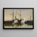 Stoomboot in de haven van Aarhus - Christian Vigilius Blache — ingelijst kunstwerk aan de muur