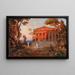 Ideaal landschap met tempel - Christian Wilberg — ingelijst kunstwerk aan de muur