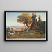 Open landschap in het Romeinse platteland - Christian Wilberg — ingelijst kunstwerk aan de muur