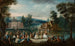 Feestelijkheden in een park - Christian Wilhelm Ernst Dietrich — weergave van het kunstwerk