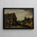 scène uit het plattelandsleven - Christian Wilhelm Ernst Dietrich — ingelijst kunstwerk aan de muur