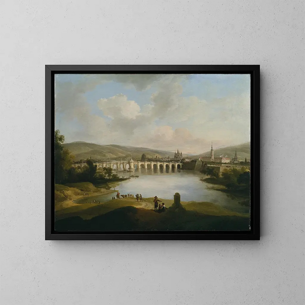 View of a City - Christian Wilhelm Ernst Dietrich — framed artwork on a wall