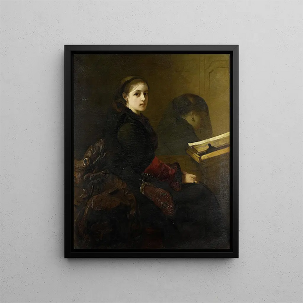 The Interrupted Prayer - Christoffel Bisschop — framed artwork on a wall