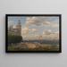 Vue op de Zweedse kust vanaf de stadsmuren van het kasteel van Kronborg - Christoffer Wilhelm Eckersberg — ingelijst kunstwerk aan de muur