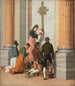 Devotie aan de Heilige Poort van de Sint-Pietersbasiliek - Christoffer Wilhelm Eckersberg — weergave van het kunstwerk