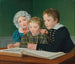Portret van de kinderen van CF Holms: Adam, Vilhelm, Pauline, Frederikke en Johan Chr Julius - Christoffer Wilhelm Eckersberg — weergave van het kunstwerk